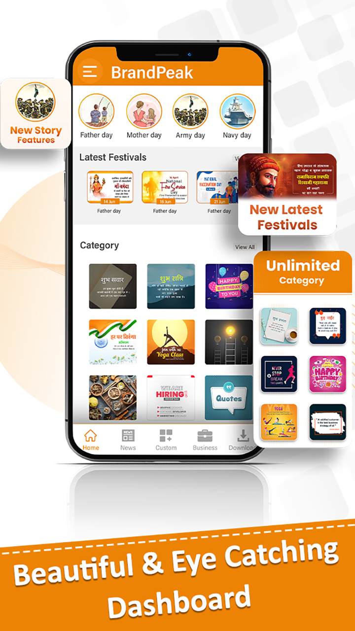 BrandPeak: Festival Poster Maker, Business Post, Political Post Maker App 1.9.4 - Image 3