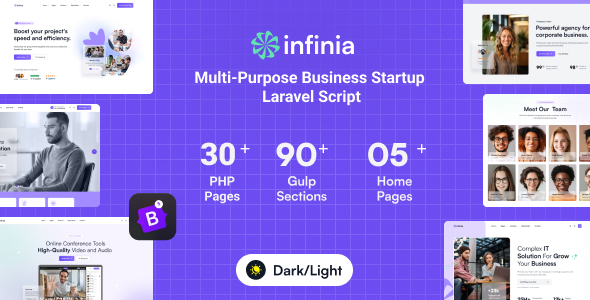 Infinia – Multipurpose Business Consulting Startup Laravel Script 1.0.4